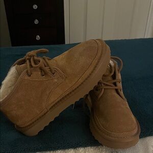 Kids Tan Suede Ankle Boots